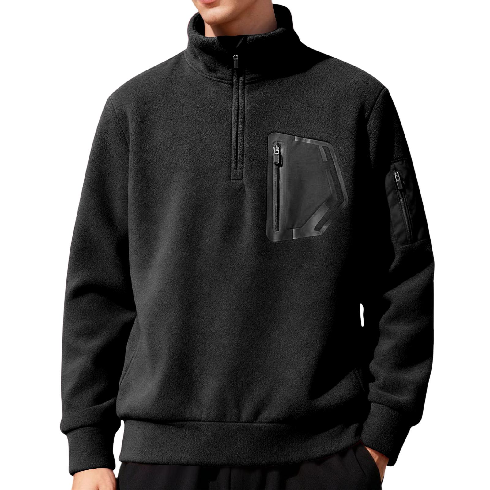 Мужское повседневное худи оверсайз с флисовой подкладкой и длинными рукавами на молнии 1/4 L чёрный
Мужское повседневное худи оверсайз с флисовой подкладкой и длинными рукавами на молнии 1/4 L чёрный