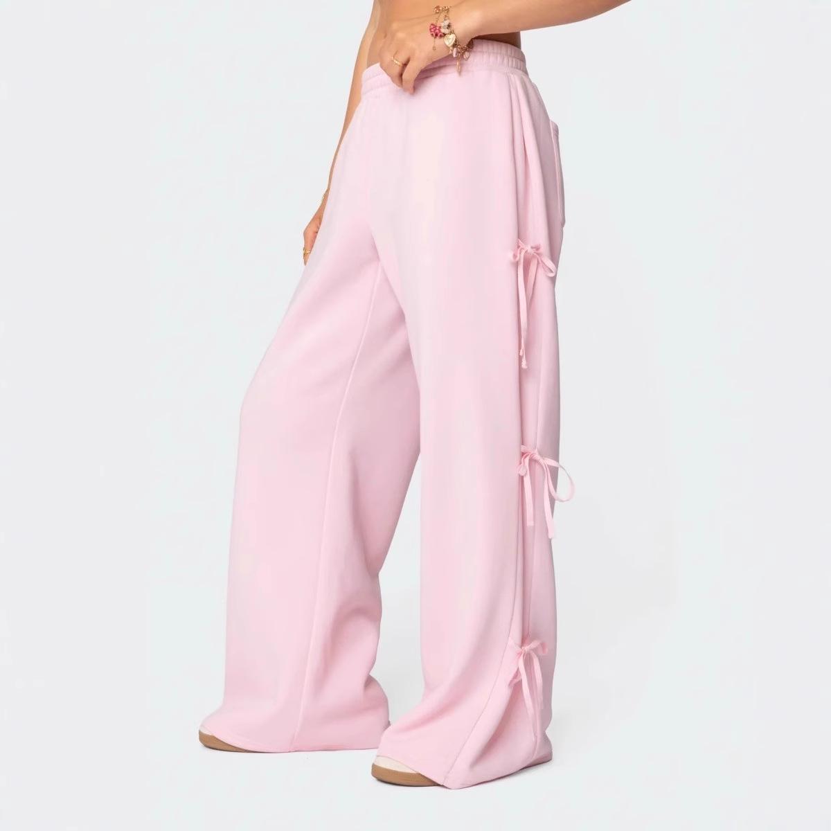 European & American Women s Three-Color Bow Tie Elastic Waist Terry Cloth Casual Straight-Leg Trousers Large рожевий
European & American Women s Three-Color Bow Tie Elastic Waist Terry Cloth Casual Straight-Leg Trousers Large рожевий