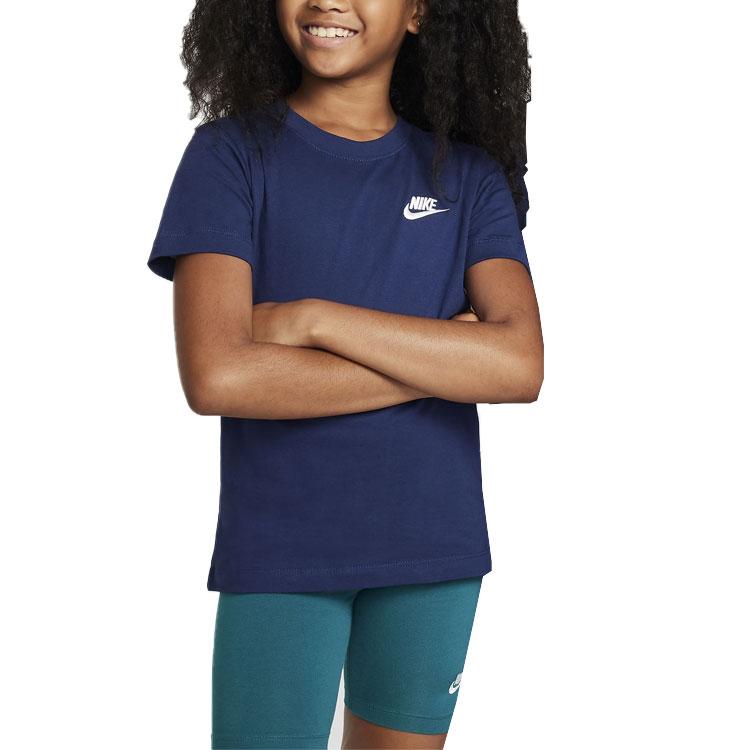 Nike Kids Logo Embroidered Round Neck Short Sleeve T-Shirt Kids Tops Navy-Blue FZ5177-410 XL
Nike Kids Logo Embroidered Round Neck Short Sleeve T-Shirt Kids Tops Navy-Blue FZ5177-410 XL