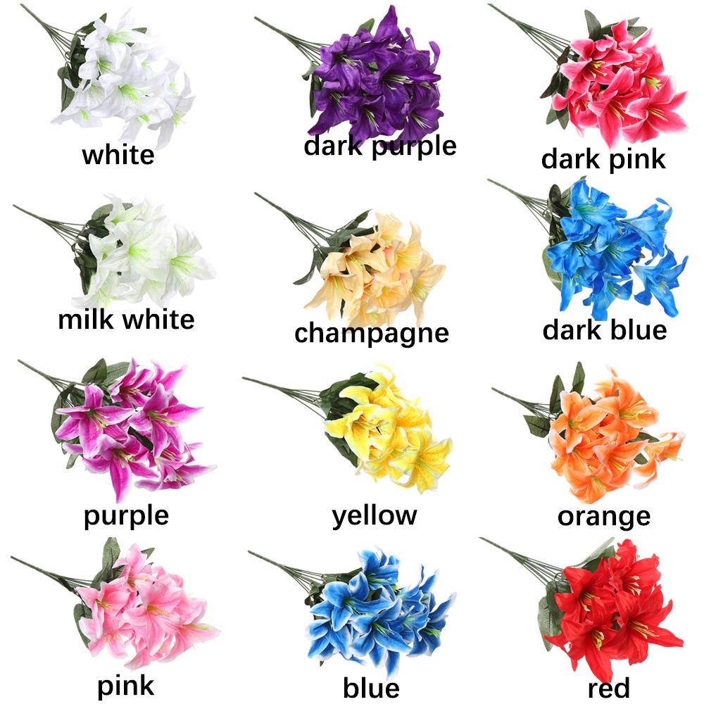 DIY Craft Home Accessories High Quality Wedding Decor Lilies Bouquet Artificial Flowers Fake Lilies темно-фіолетовий колір
DIY Craft Home Accessories High Quality Wedding Decor Lilies Bouquet Artificial Flowers Fake Lilies темно-фіолетовий колір