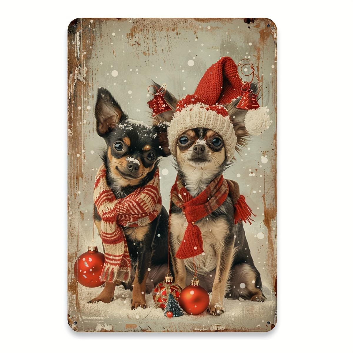 1pc Vintage Christmas Dog Metal Tin Sign, Iron Wall Art with Aluminum Foil Carving, Festive Home & Outdoor Decor, 8x12 inches 20x30cm(7.8x11.8inch)
1pc Vintage Christmas Dog Metal Tin Sign, Iron Wall Art with Aluminum Foil Carving, Festive Home & Outdoor Decor, 8x12 inches 20x30cm(7.8x11.8inch)