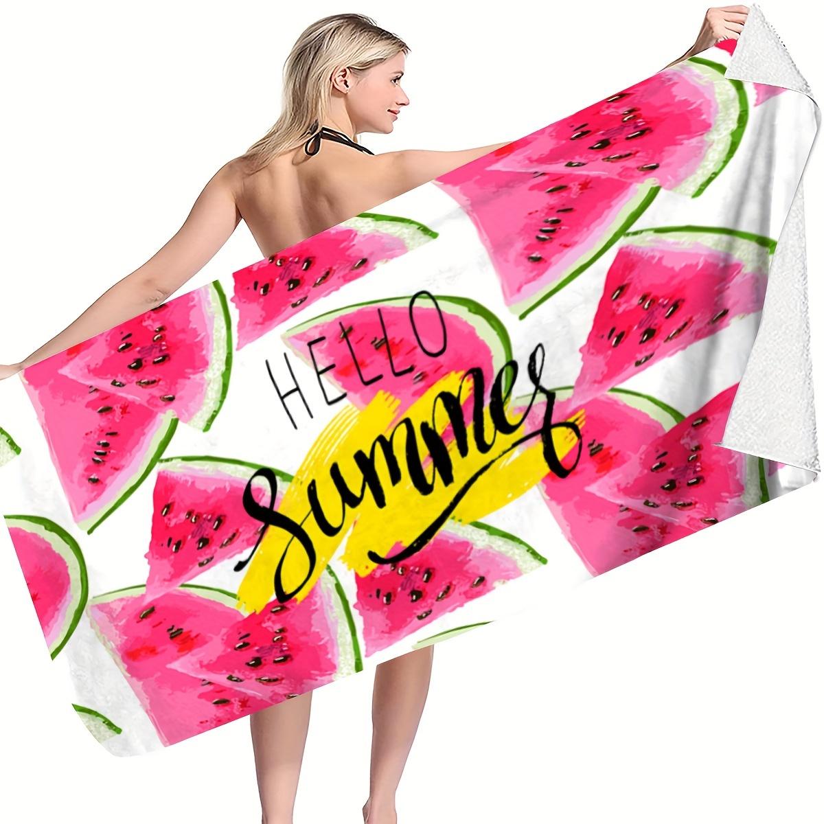 Watermelon Pattern Beach Towel, Quick Drying Soft Microfiber for Beach Pool Camping Travel W30*H60(CM)
Watermelon Pattern Beach Towel, Quick Drying Soft Microfiber for Beach Pool Camping Travel W30*H60(CM)