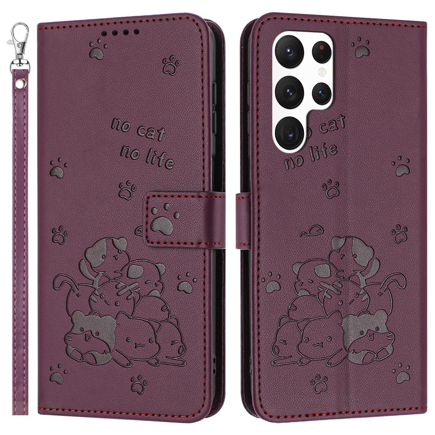 For Samsung Galaxy S24 Ultra Case with Strap Cats Imprint Leather Wallet Phone Cover F
For Samsung Galaxy S24 Ultra Case with Strap Cats Imprint Leather Wallet Phone Cover F