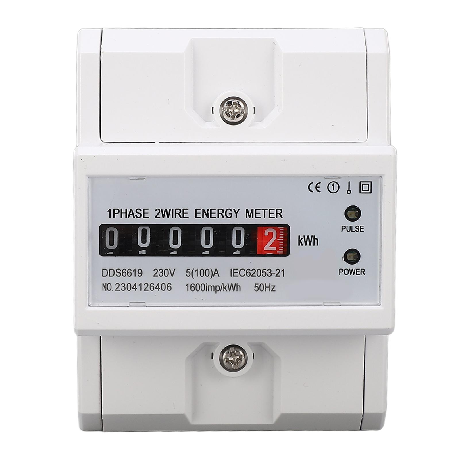 Single Phase Energy Meter Household Multimeter Din Rail Electricity Usage Meter Power Voltmeter
Single Phase Energy Meter Household Multimeter Din Rail Electricity Usage Meter Power Voltmeter