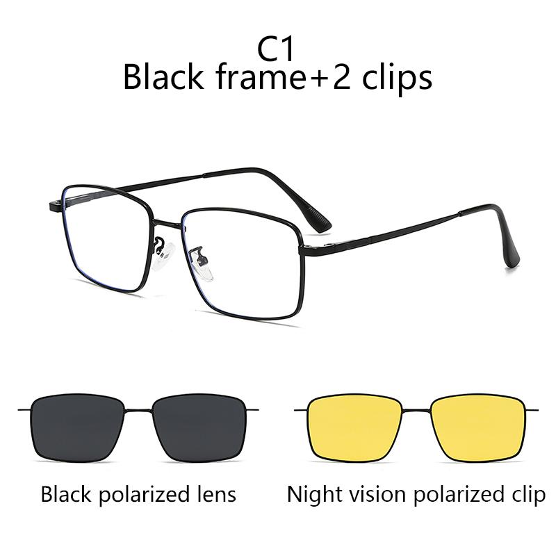 Sunglasses Small Square Metal Frame Nearsighted Glasses 3 In 1 Magnetic Clip-On Polarized Sunglasses Polarized Lens Insert SHOW AS PICTURE
Sunglasses Small Square Metal Frame Nearsighted Glasses 3 In 1 Magnetic Clip-On Polarized Sunglasses Polarized Lens Insert SHOW AS PICTURE