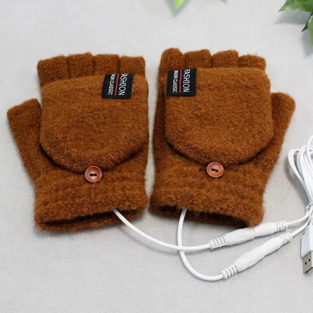 Unisex USB Electric Heating Gloves Flip Cover Touch Screen Winter Heated Gloves Keep Warm Knitted Hands Warmer Outdoor кофейный
Unisex USB Electric Heating Gloves Flip Cover Touch Screen Winter Heated Gloves Keep Warm Knitted Hands Warmer Outdoor кофейный
