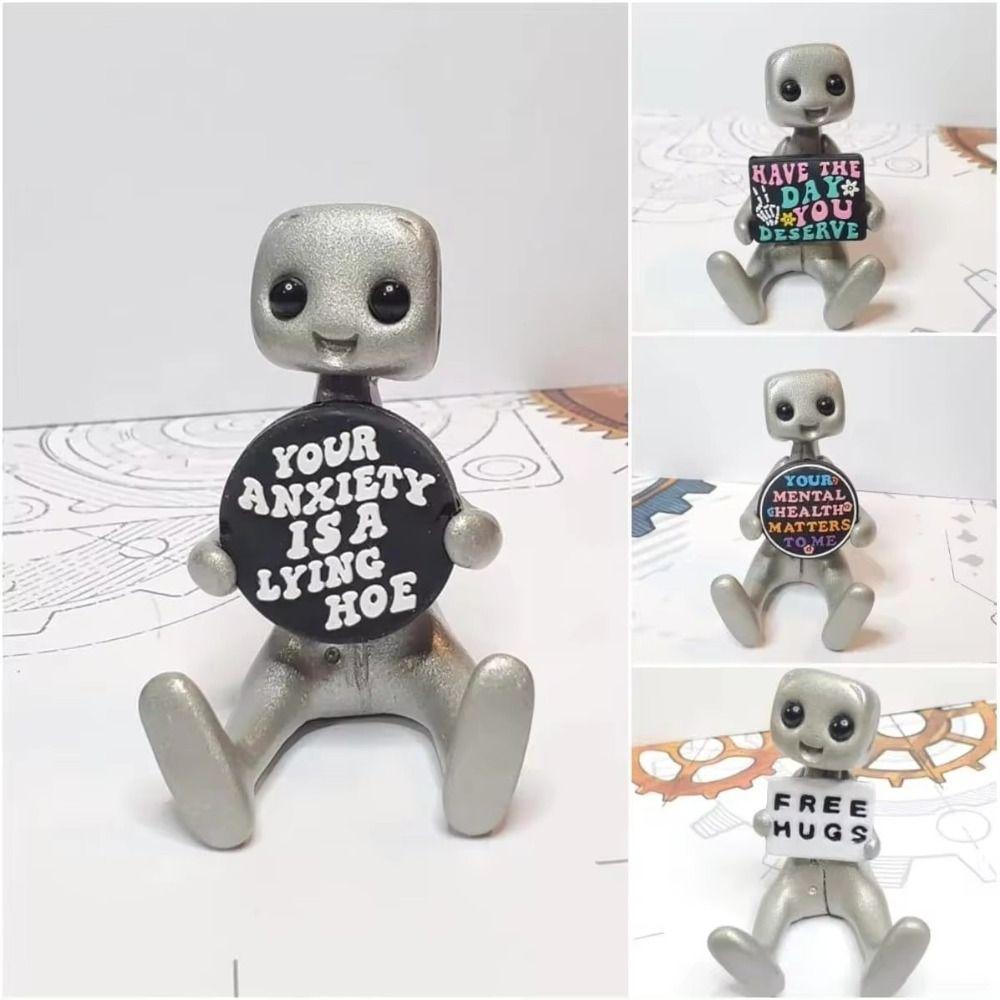Inspirational Hack Your Anxiety Figure Resin Sculpture Tiny Robot Figurine Ideal Gifts Style A
Inspirational Hack Your Anxiety Figure Resin Sculpture Tiny Robot Figurine Ideal Gifts Style A