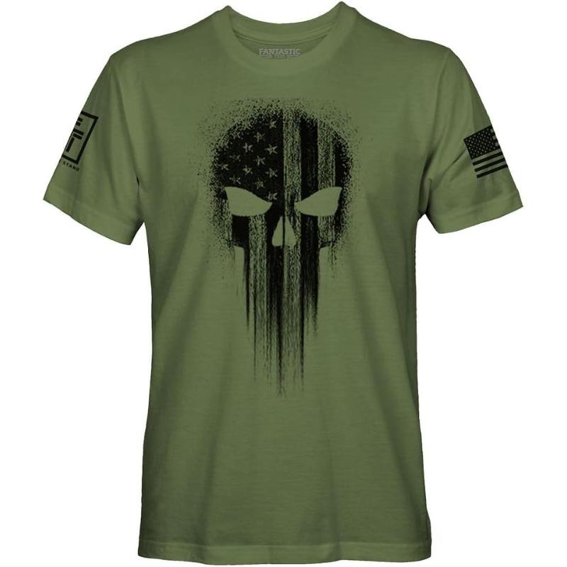 Fantastic Tees USA American Skull Patriotic Shirts for Men T-Shirt (Military Green, XL) XXS
Fantastic Tees USA American Skull Patriotic Shirts for Men T-Shirt (Military Green, XL) XXS