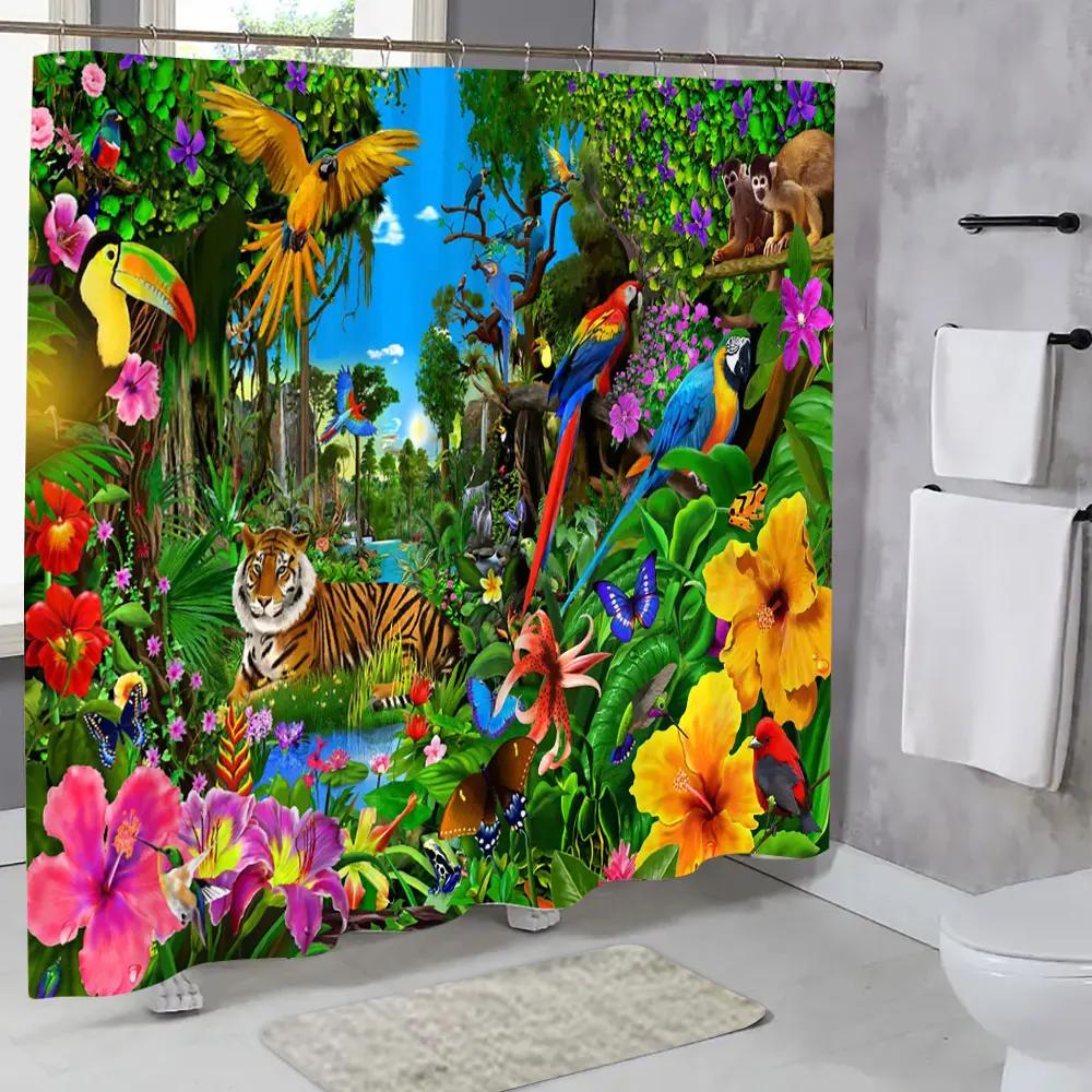 Cute Parrot Pattern Shower Curtain With Hooks Waterproof Mildew Resistant Easy Install Washable For Home Apartment Dorm Batroom 90x180cm
Cute Parrot Pattern Shower Curtain With Hooks Waterproof Mildew Resistant Easy Install Washable For Home Apartment Dorm Batroom 90x180cm