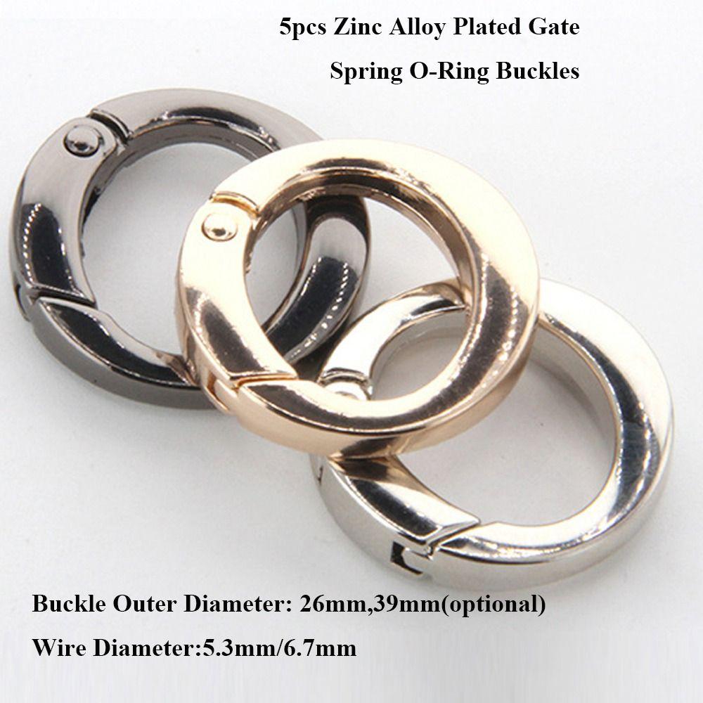5pcs Round Spring O-Ring Buckles 26mm/39mm Snap Clasp Clip Zinc Alloy Hooks Purses Handbags Buckles
5pcs Round Spring O-Ring Buckles 26mm/39mm Snap Clasp Clip Zinc Alloy Hooks Purses Handbags Buckles