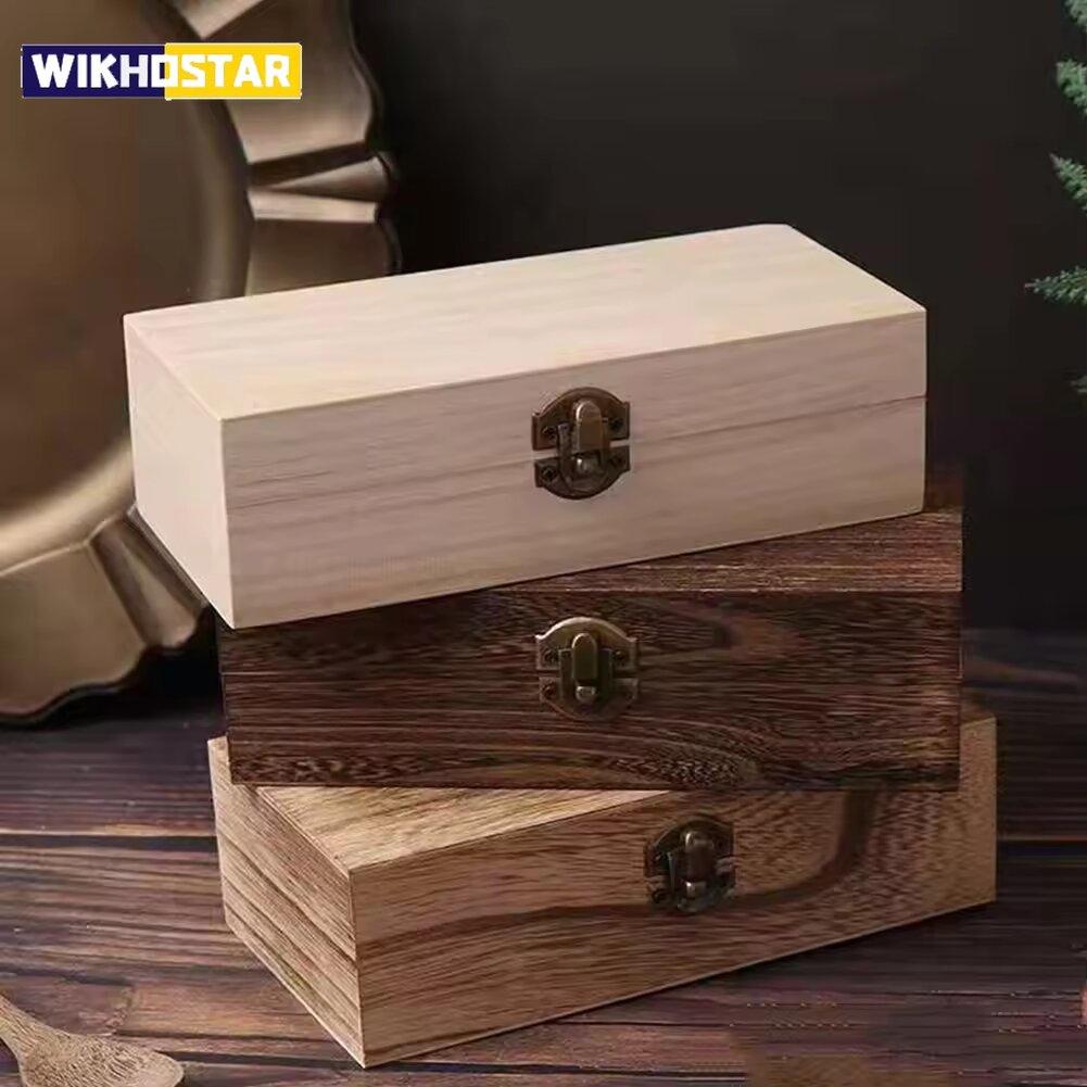 Retro Rectangular Wooden Storage Box Clamshell Desktop Organizer Jewelry Gift Box for Home Decor
Retro Rectangular Wooden Storage Box Clamshell Desktop Organizer Jewelry Gift Box for Home Decor