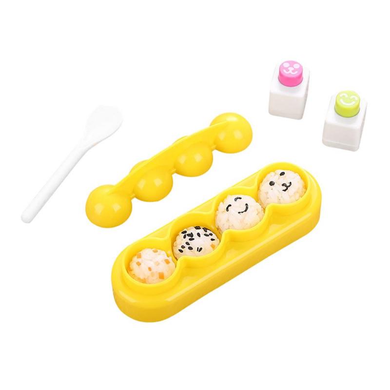 Mini Rice Ball Mold PP Aluminum 4-cavity Riceball Press Embossing Mould Maker Multifunctional DIY Crafting Cooking Tool жовтий
Mini Rice Ball Mold PP Aluminum 4-cavity Riceball Press Embossing Mould Maker Multifunctional DIY Crafting Cooking Tool жовтий