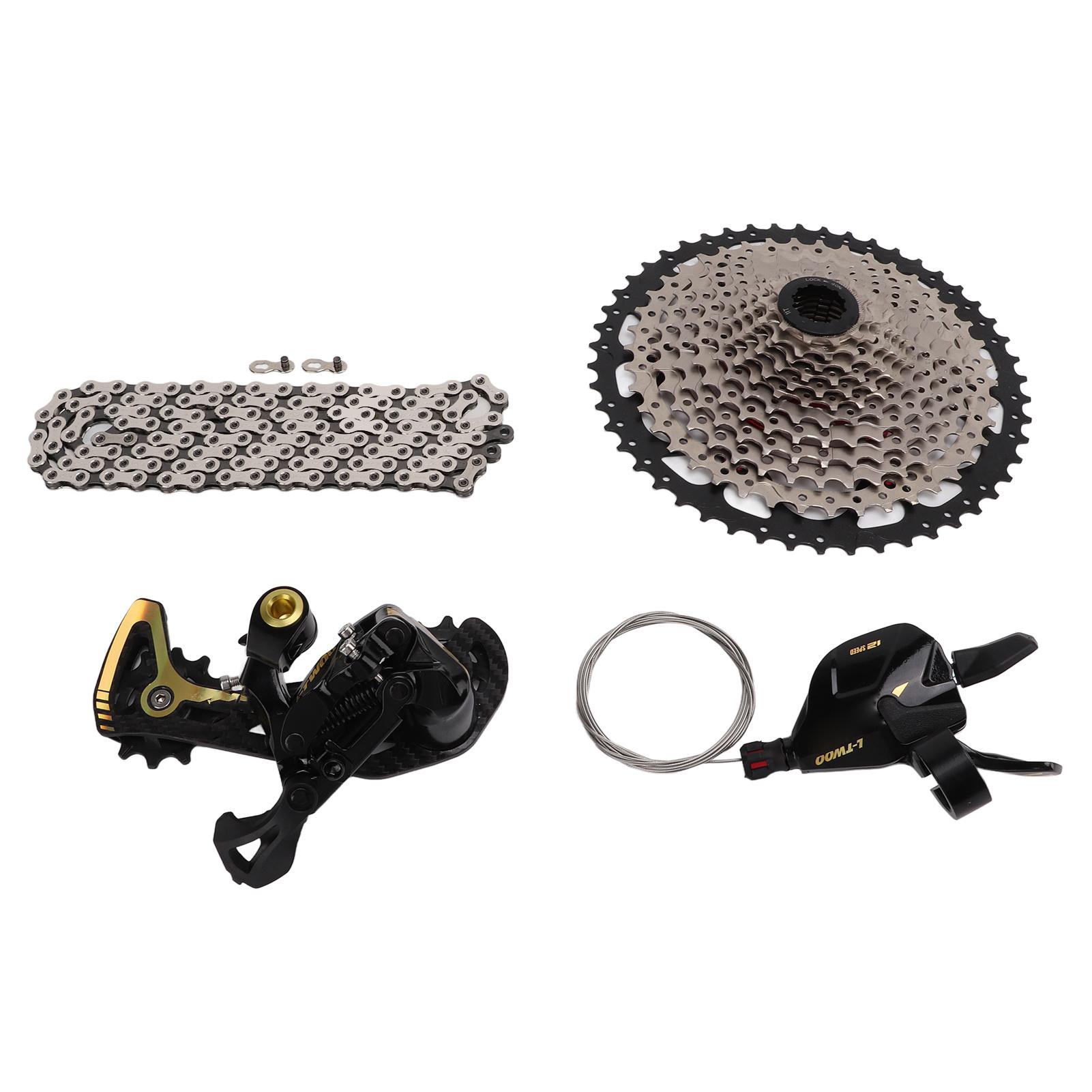 Mountain Bike Groupset 12 Speed Shifter Lever Rear Derailleur 11T50T Cassette and Chain Kit
Mountain Bike Groupset 12 Speed Shifter Lever Rear Derailleur 11T50T Cassette and Chain Kit