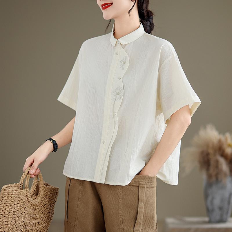 DIMANAF 2026 Women Plus Size New Summer Blouse Shirt Short Sleeve Casual Loose Lady Tops Shirts Cotton Embroidery 2XL абрикосовий
DIMANAF 2026 Women Plus Size New Summer Blouse Shirt Short Sleeve Casual Loose Lady Tops Shirts Cotton Embroidery 2XL абрикосовий