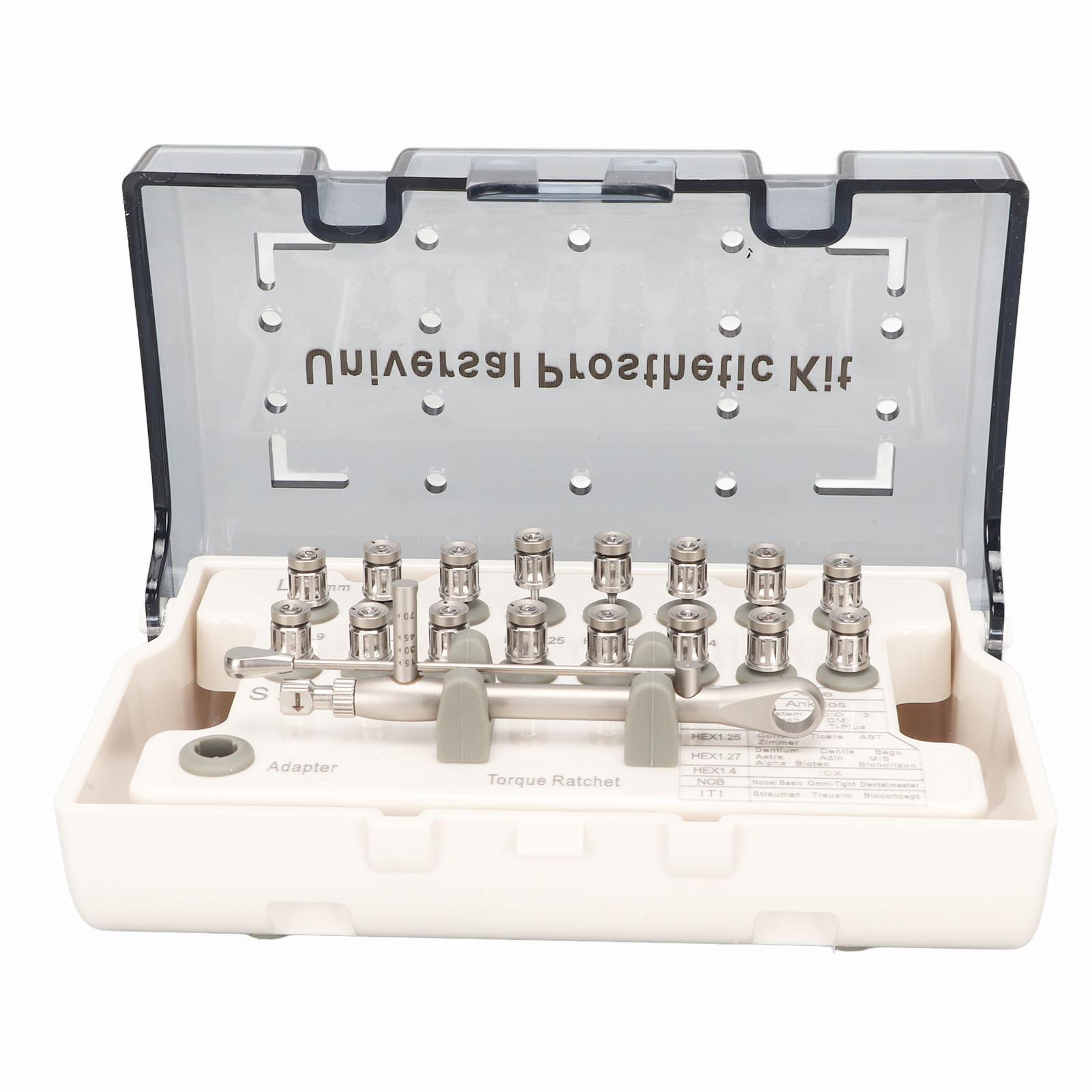16pcs Dental Implant Screwdriver Stainless Steel Professional Heat Resistant Precise Oral Screwdriver Prosthetic Kit
16pcs Dental Implant Screwdriver Stainless Steel Professional Heat Resistant Precise Oral Screwdriver Prosthetic Kit