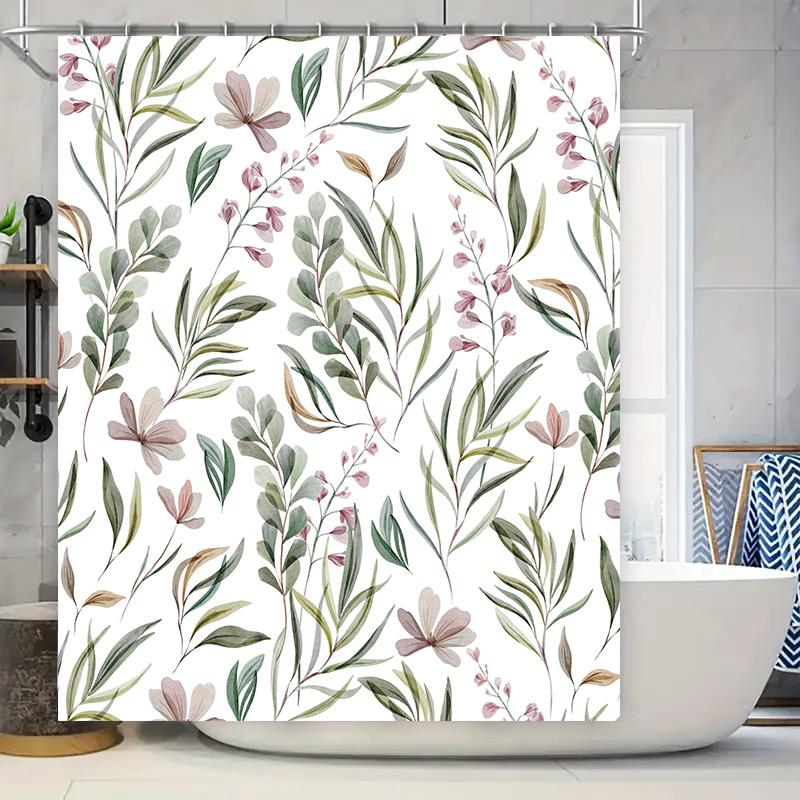 Chic Floral Shower Curtain Greenery Pink Bloom Design Watercolor Print for Bathroom Decorations 72 x84 Long Size Polyester Fa 90x180cm
Chic Floral Shower Curtain Greenery Pink Bloom Design Watercolor Print for Bathroom Decorations 72 x84 Long Size Polyester Fa 90x180cm