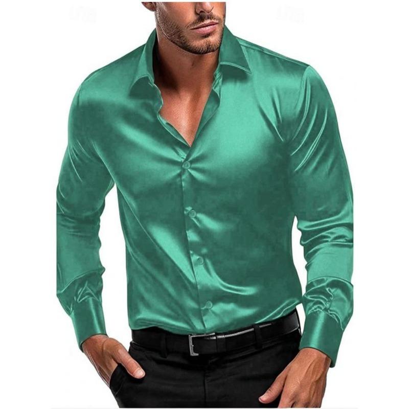 Silk Fabric Fashionable Men s Autumn Men s Business Casual Shirt Long Sleeved Shirt XXXL зелений
Silk Fabric Fashionable Men s Autumn Men s Business Casual Shirt Long Sleeved Shirt XXXL зелений