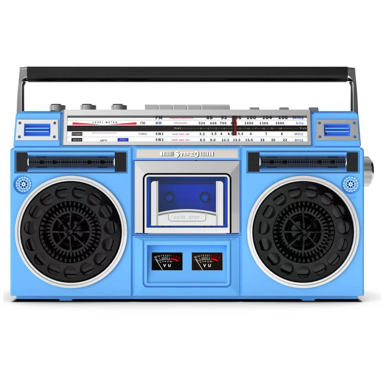 Retro Dual Speaker Bluetooth Radio & Cassette Player with USB & TF Card Support
Retro Dual Speaker Bluetooth Radio & Cassette Player with USB & TF Card Support
