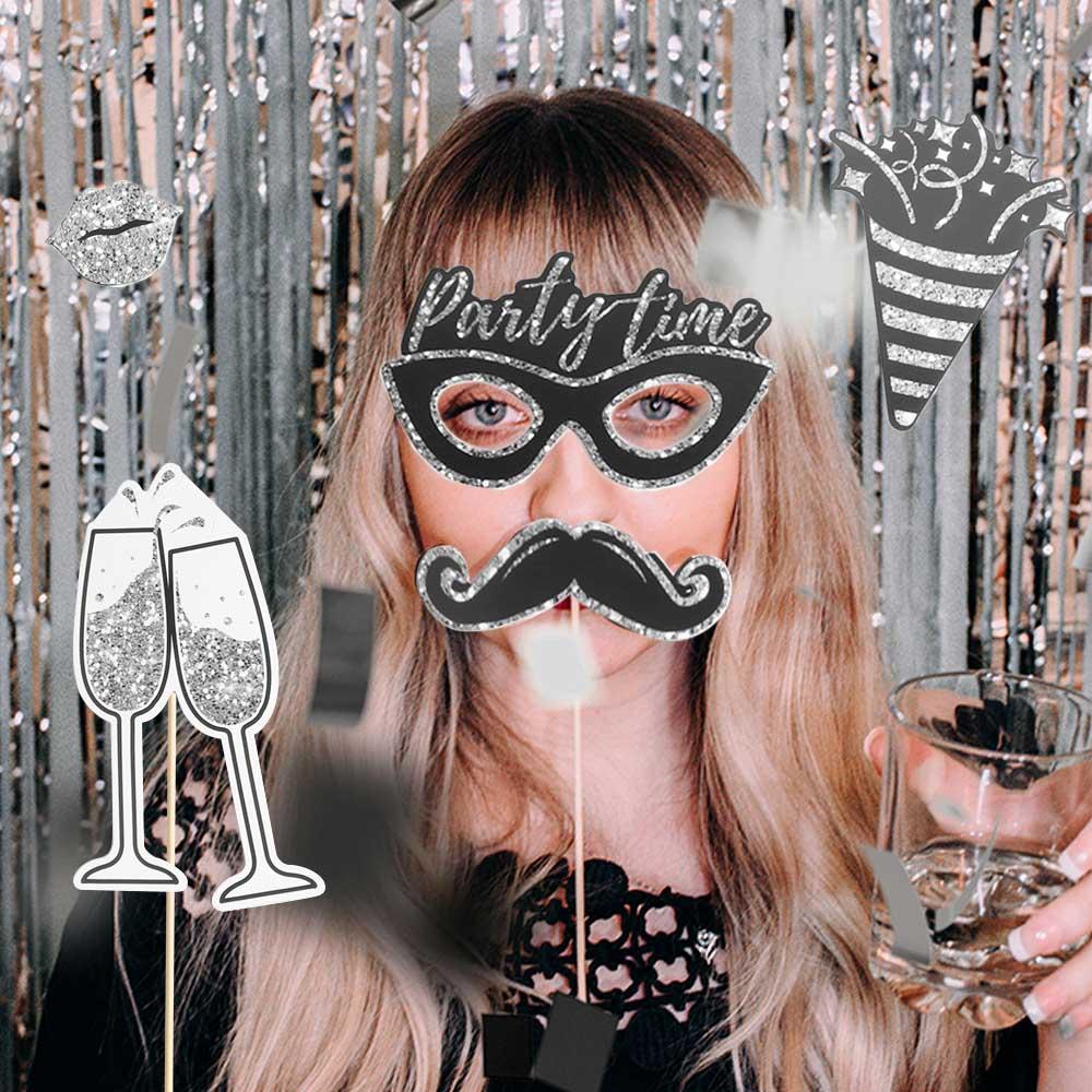 36pcs Paper Photo Booth Props Cartoon Dress Up Costume Mask Birthday Party Decoration срібний
36pcs Paper Photo Booth Props Cartoon Dress Up Costume Mask Birthday Party Decoration срібний