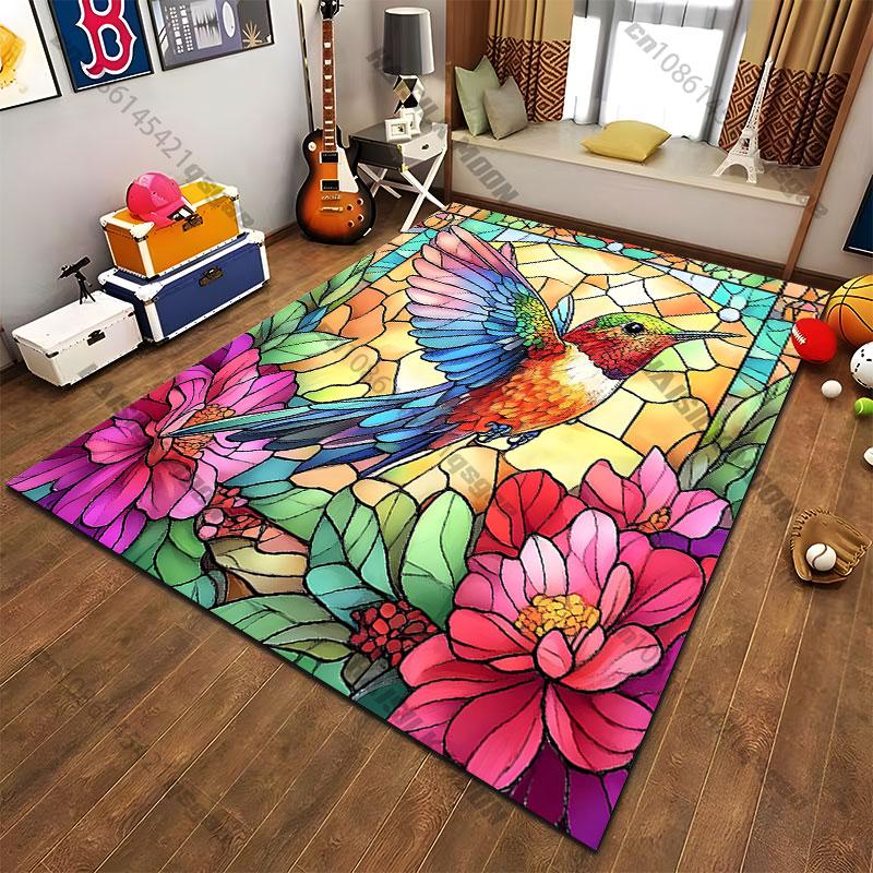 Hummingbird flowers stainedglasscarpet Yoga living room room decor children s crawling mat doormat area rug games floor mat 40x60cm
Hummingbird flowers stainedglasscarpet Yoga living room room decor children s crawling mat doormat area rug games floor mat 40x60cm