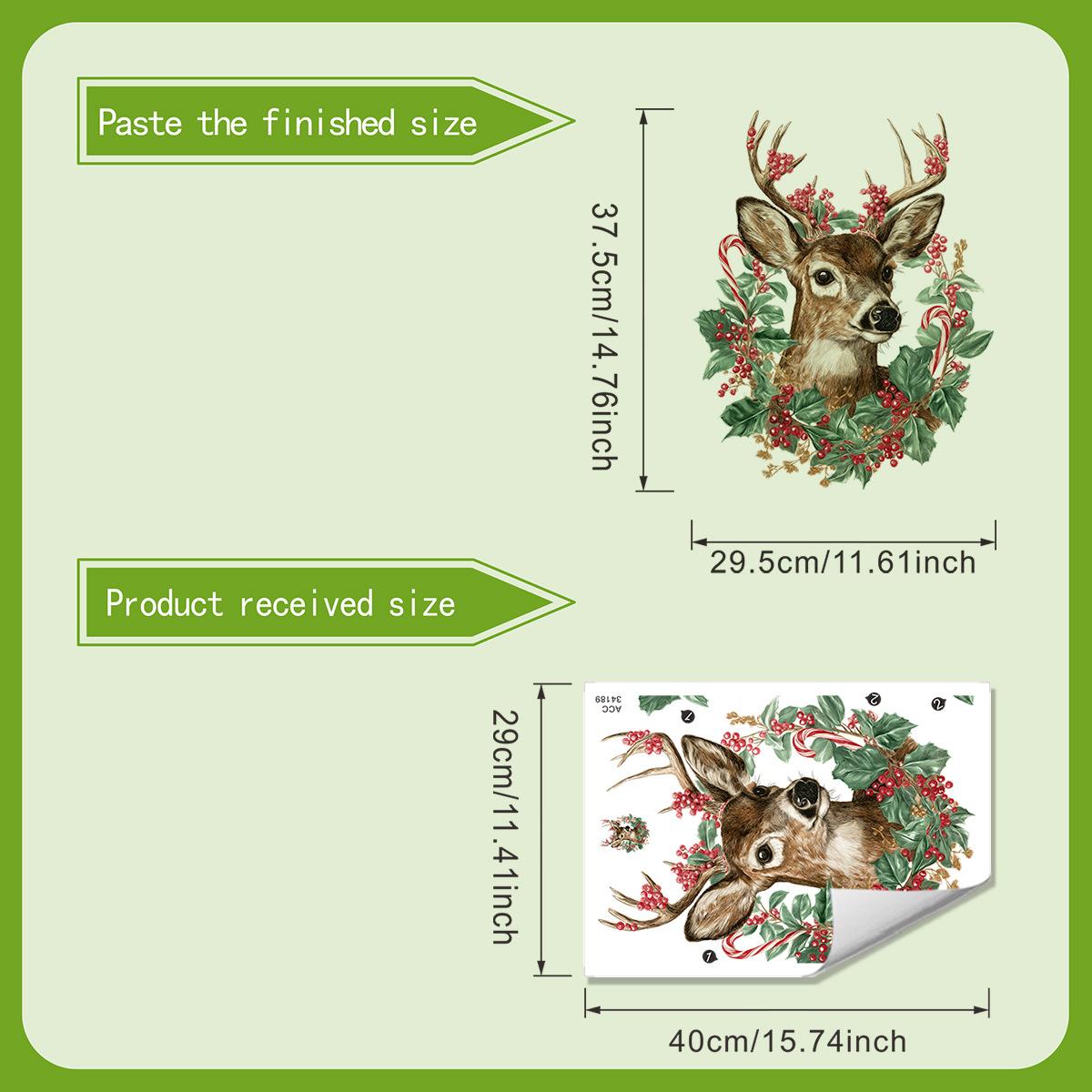 Christmas Reindeer Head Wall Stickers, Christmas Room Decoration Wall Stickers 30*40cm
Christmas Reindeer Head Wall Stickers, Christmas Room Decoration Wall Stickers 30*40cm