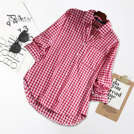Chic Plaid Print Casual Women Spring Shirt Turn-down Collar Lady Summer Top Women Clothes M красный
Chic Plaid Print Casual Women Spring Shirt Turn-down Collar Lady Summer Top Women Clothes M красный