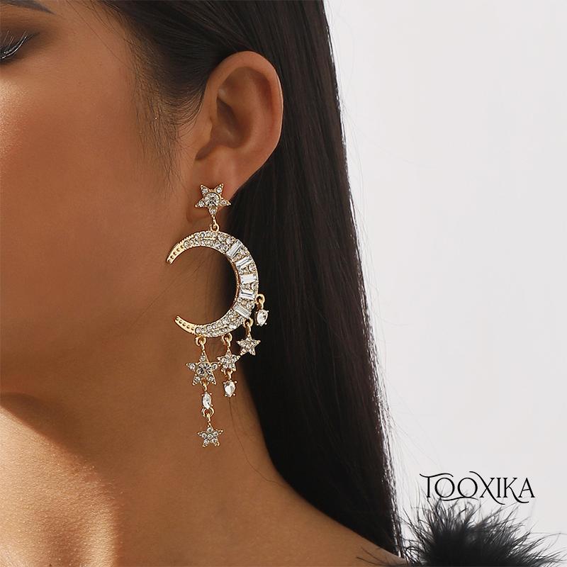 Tooxika, популярные креативные модные серьги с луной и звездами, увеличенные длинные геометрические серьги с кисточками для женщин
Tooxika, популярные креативные модные серьги с луной и звездами, увеличенные длинные геометрические серьги с кисточками для женщин