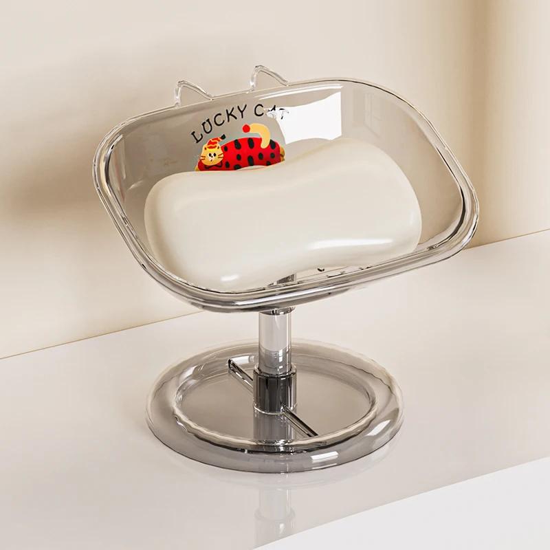 Мыльница для слива Simplicity Бытовая портативная мыльница для столешницы Ванная комната Студенческое общежитие Современная мода Полка для хранения белья серый