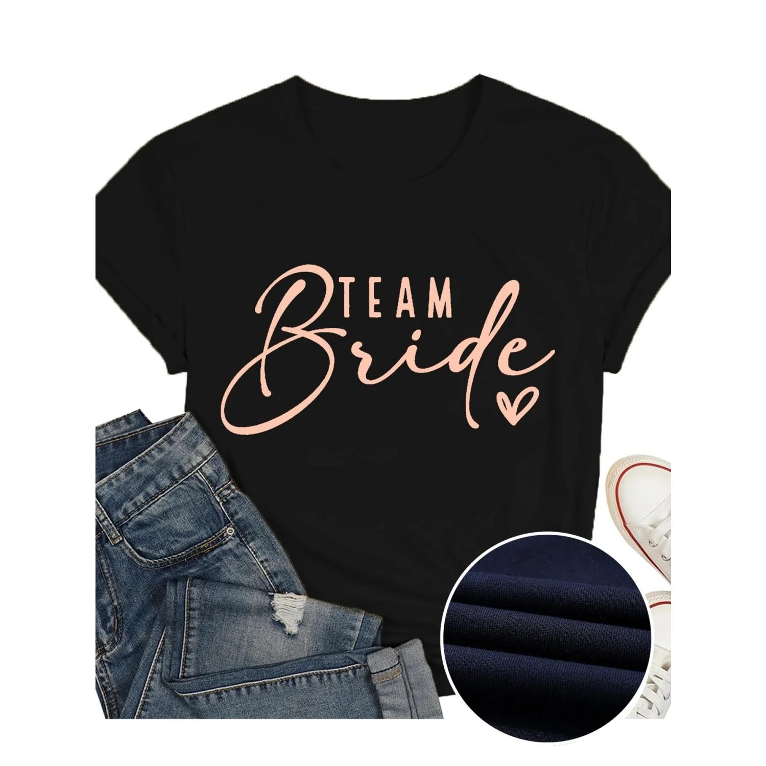 Team Bride Graphic T-Shirt for Women Perfect for Bachelorette Parties Bridesmaid Outfits Bridesmaid Gifts S чёрный
Team Bride Graphic T-Shirt for Women Perfect for Bachelorette Parties Bridesmaid Outfits Bridesmaid Gifts S чёрный