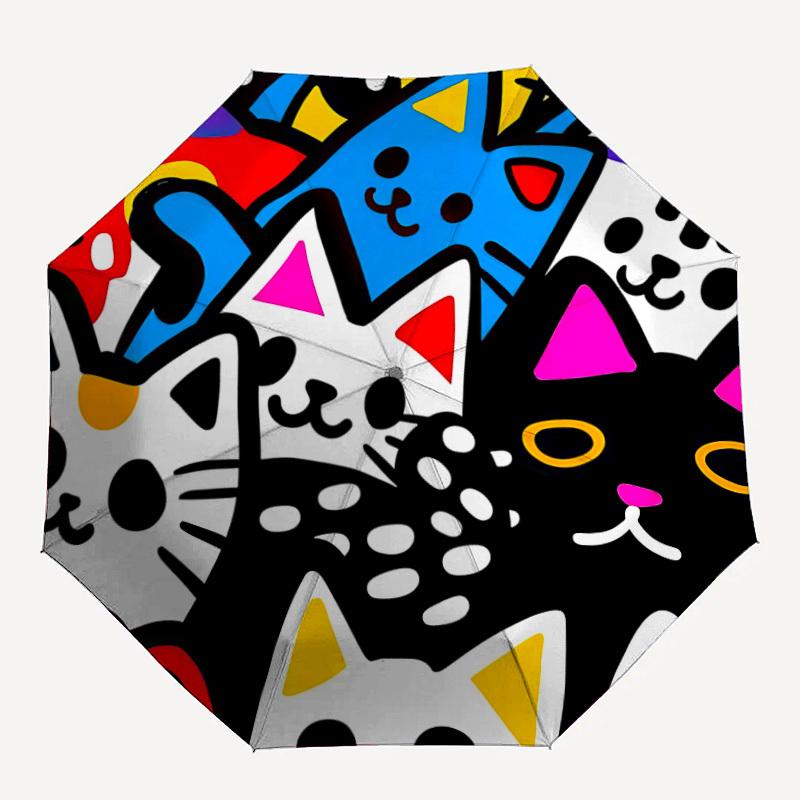 1pc Colorful Cats Art Automatic Open/Close Umbrella, Umbrella with cartoon Design, Portable Compact Umbrella for Men & Women, Good Holiday G
1pc Colorful Cats Art Automatic Open/Close Umbrella, Umbrella with cartoon Design, Portable Compact Umbrella for Men & Women, Good Holiday G