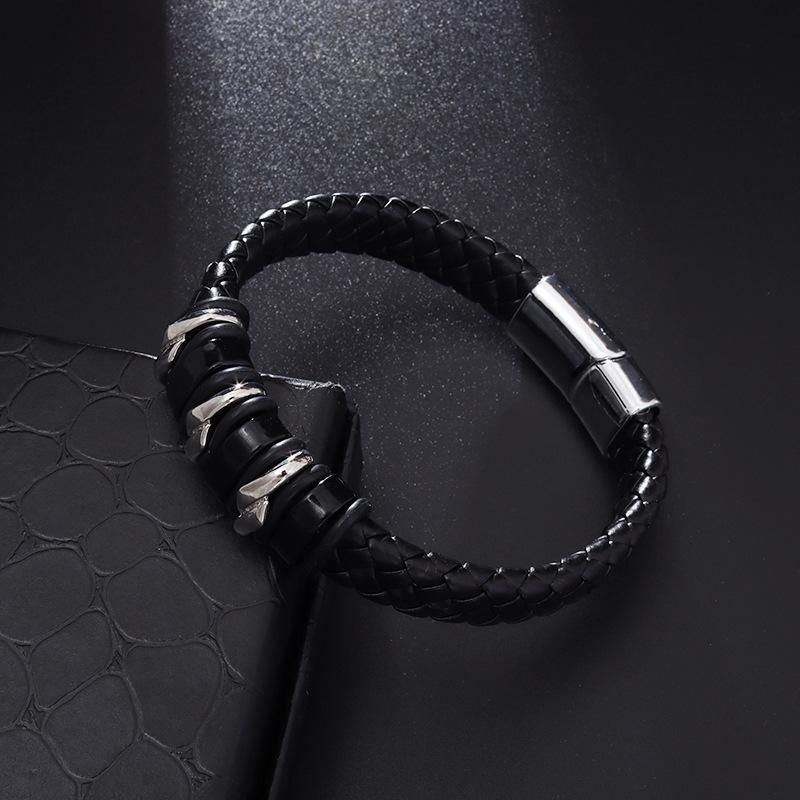 Vintage Woven Leather Bracelet Personalized Mens Wristband Cuff Bracelet Magnetic
Vintage Woven Leather Bracelet Personalized Mens Wristband Cuff Bracelet Magnetic