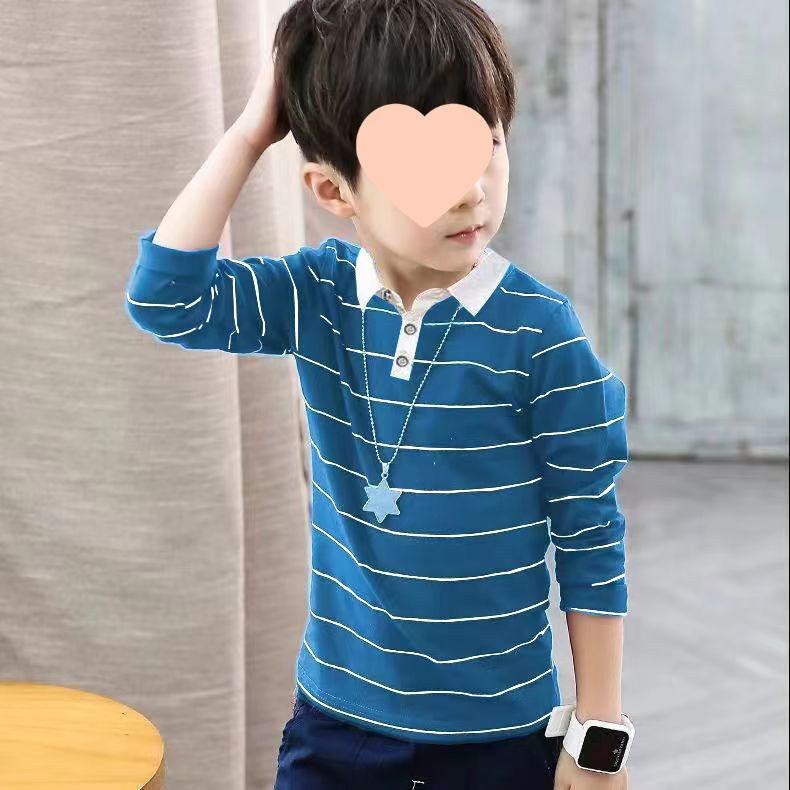 Boys Striped Long-Sleeve Knit T-Shirt - Korean Style, Pure Cotton, Round Neck, for Spring/Autumn. 140 cm (for 55-70 kg child)
Boys Striped Long-Sleeve Knit T-Shirt - Korean Style, Pure Cotton, Round Neck, for Spring/Autumn. 140 cm (for 55-70 kg child)