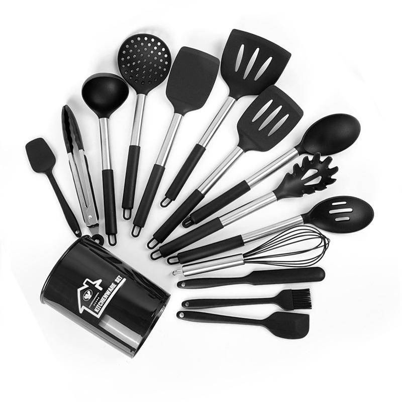 Silicone & Stainless Steel 15-Piece Non-Stick Kitchenware Set: Spatula, Soup Spoon, More. Small Spatula світло-сірий колір
Silicone & Stainless Steel 15-Piece Non-Stick Kitchenware Set: Spatula, Soup Spoon, More. Small Spatula світло-сірий колір