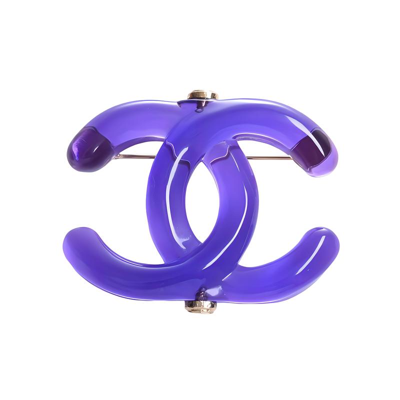 CHANEL Double C Logo Acrylic Brooch Men and Women Same Style Couple Purple фіолетовий
CHANEL Double C Logo Acrylic Brooch Men and Women Same Style Couple Purple фіолетовий