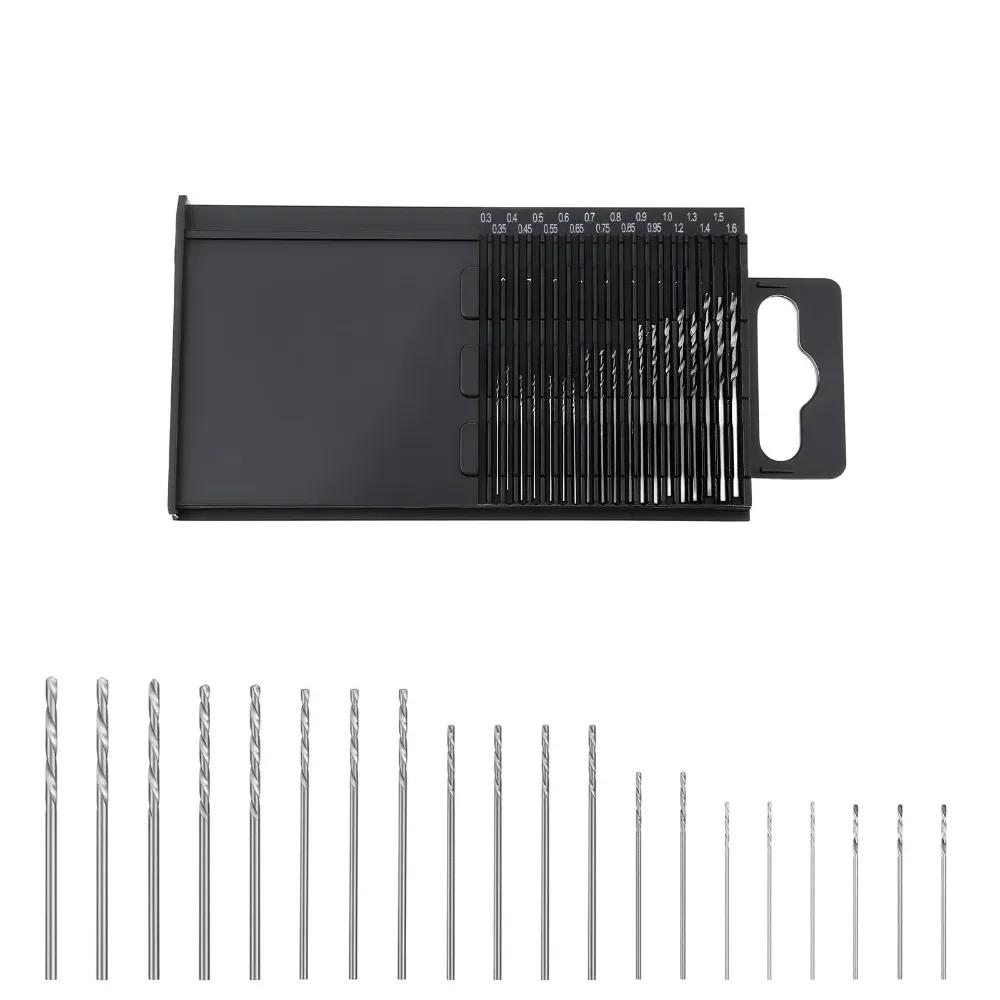20pcs 0.3-1.6mm Mini Micro Drills HSS Tiny Bit Size Jewelry Drills Bits Small Shank High Speed Steel Bits Boards Drilling
20pcs 0.3-1.6mm Mini Micro Drills HSS Tiny Bit Size Jewelry Drills Bits Small Shank High Speed Steel Bits Boards Drilling