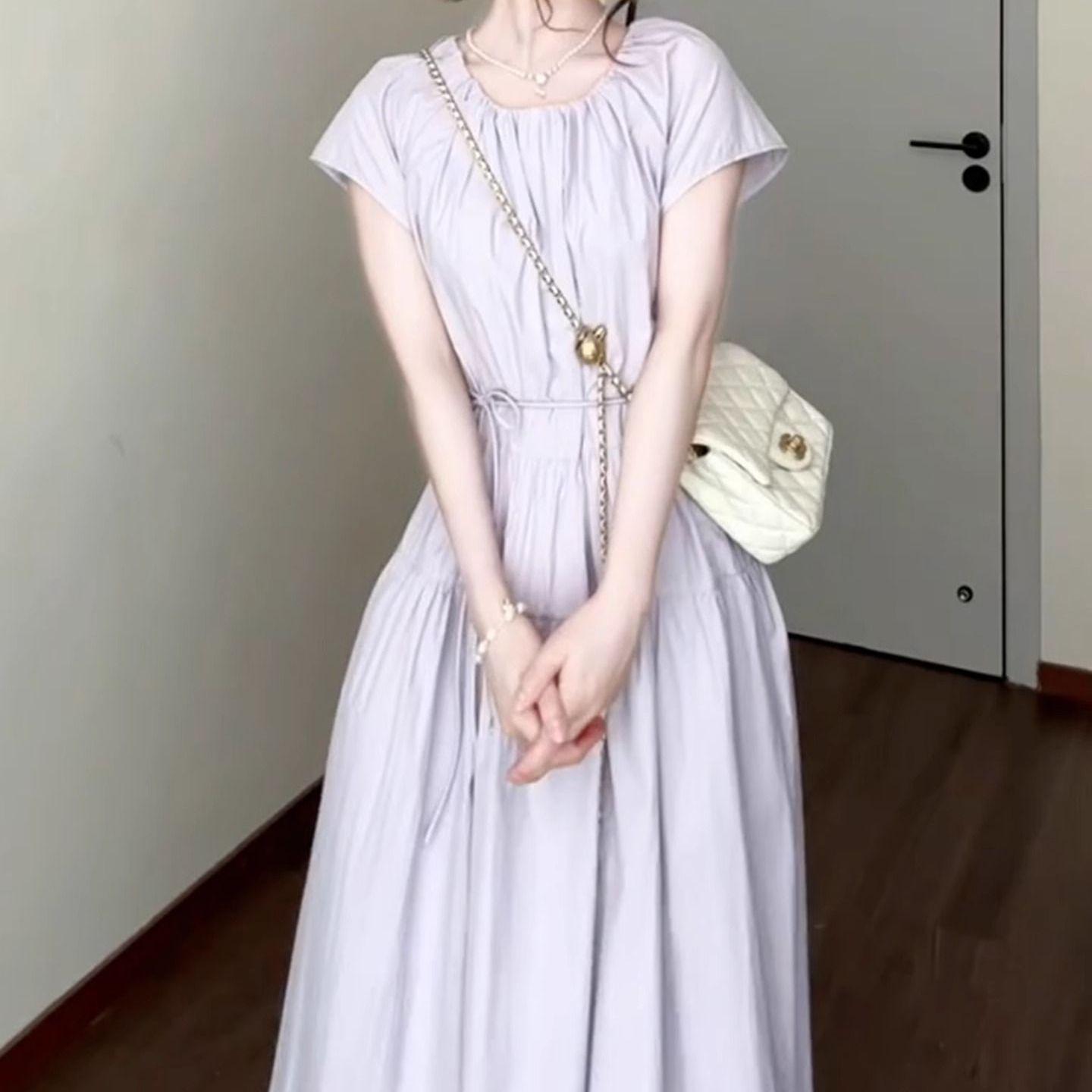 2026 Purple Short-Sleeved Korean-Style Summer Dress for Girls & Women, Waist-Cinched Slimming Long Dress Medium 90-130 lbs фиолетовый
2026 Purple Short-Sleeved Korean-Style Summer Dress for Girls & Women, Waist-Cinched Slimming Long Dress Medium 90-130 lbs фиолетовый