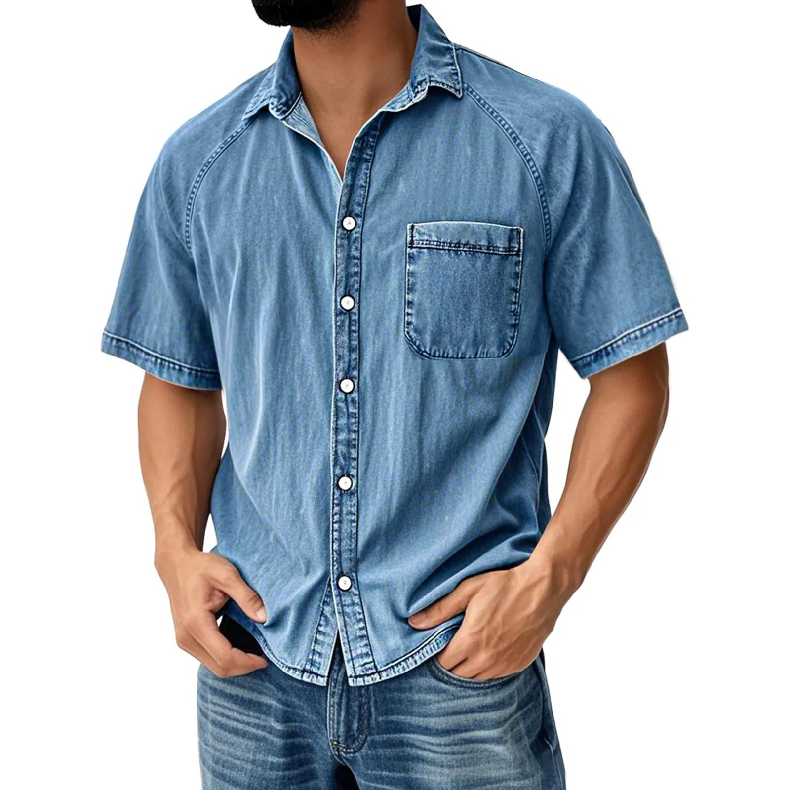 Men s Printing Short Sleeve V-neck Working Blouse Chest Pocket Carer Top XL
Men s Printing Short Sleeve V-neck Working Blouse Chest Pocket Carer Top XL
