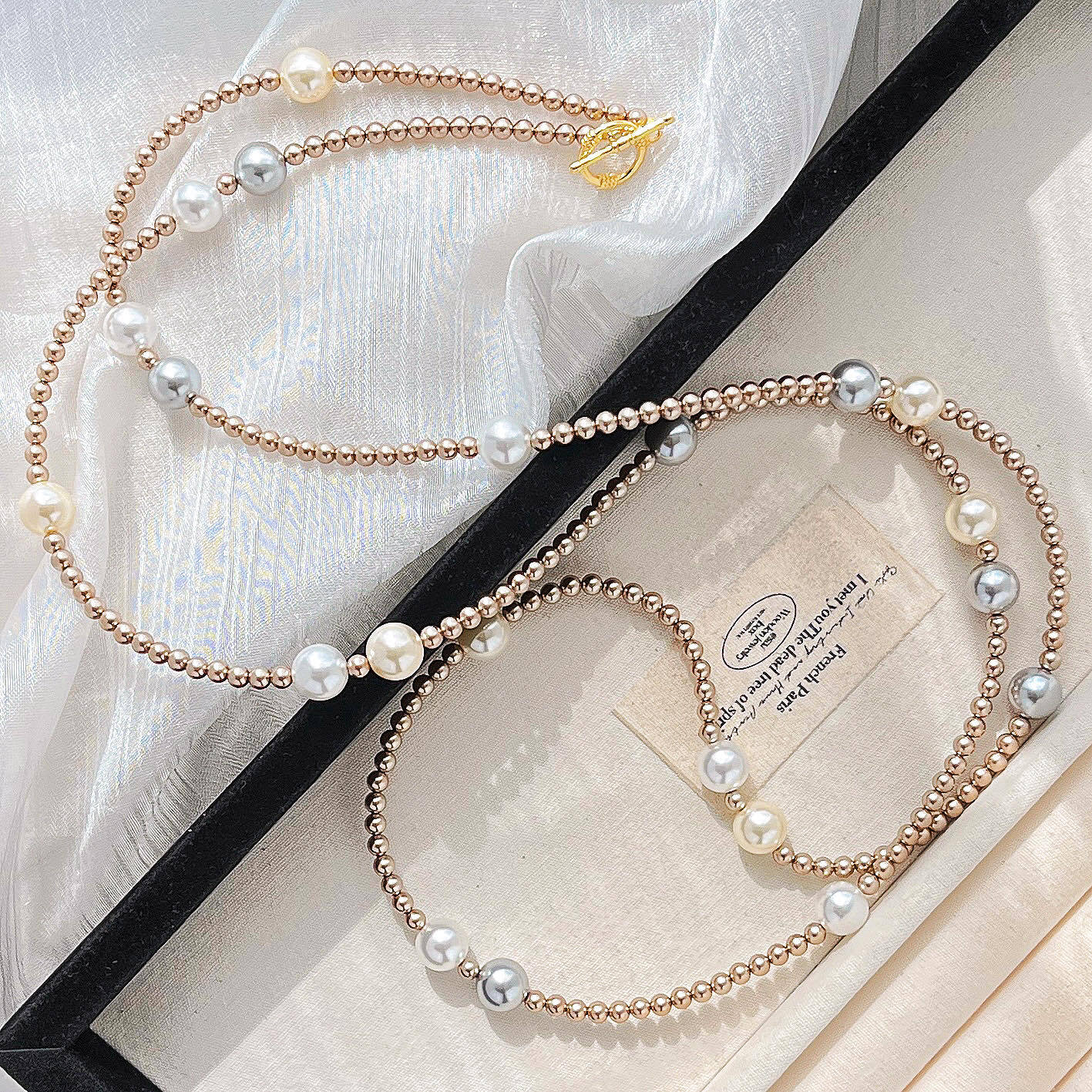 High Quality Mocha Brown Mixed Color Shijia Pearl Maillard Wind Necklace Collarbone Chain Neck Chain Sweater Chain Women
High Quality Mocha Brown Mixed Color Shijia Pearl Maillard Wind Necklace Collarbone Chain Neck Chain Sweater Chain Women