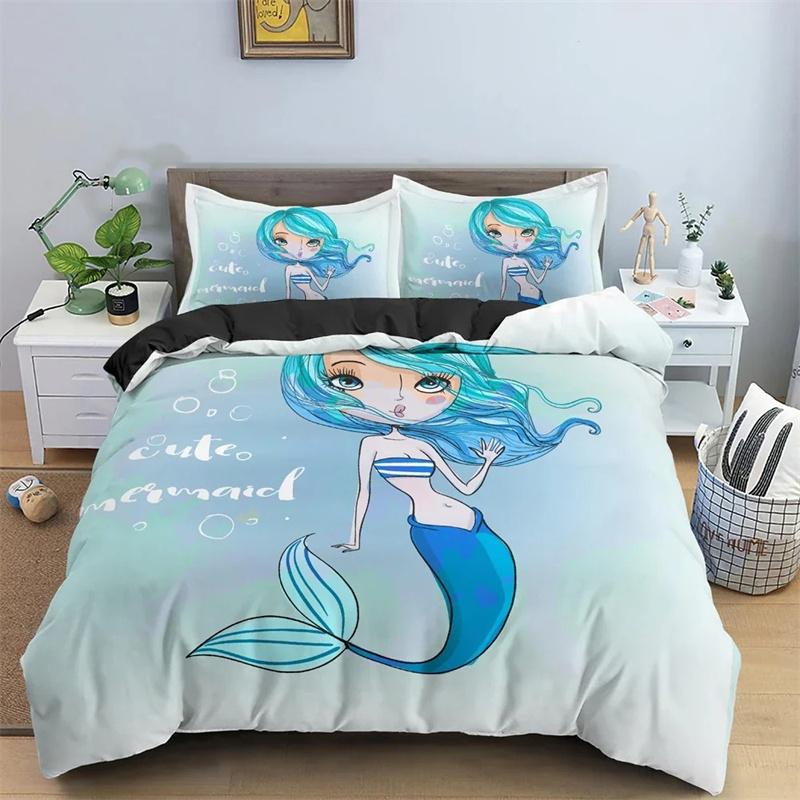 Mermaid Duvet Cover Cartoon Pattern For Girls Bedroom Single Twin Queen King Size Bedding Set 2 3 PCS Home Textile 135x200cm 2pcs
Mermaid Duvet Cover Cartoon Pattern For Girls Bedroom Single Twin Queen King Size Bedding Set 2 3 PCS Home Textile 135x200cm 2pcs