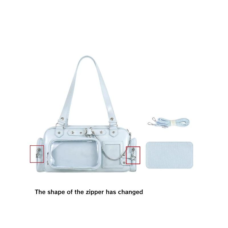 Kawaii Transparent Ita Bag Large Capacity Crossbody Bag For Show Anime Pins Chain Design Casual Daily Shoulder Bag For Students 36x16x18cm синій
Kawaii Transparent Ita Bag Large Capacity Crossbody Bag For Show Anime Pins Chain Design Casual Daily Shoulder Bag For Students 36x16x18cm синій