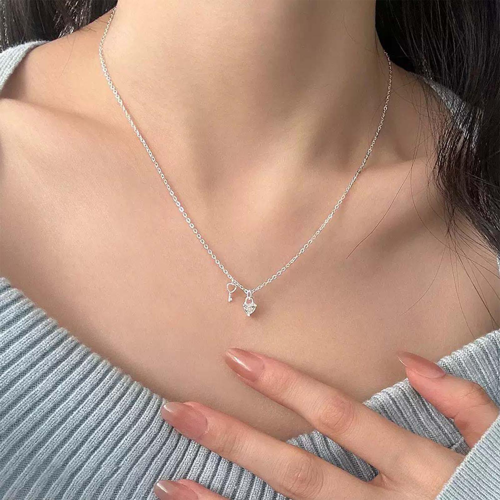 Copper Unique Key Heart Necklace for Women Sweet Fresh Pure Copper Collarbone Chain Jewelry
Copper Unique Key Heart Necklace for Women Sweet Fresh Pure Copper Collarbone Chain Jewelry