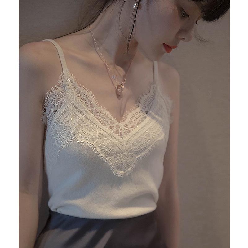 Women s Chic Lace Camisole: Perfect as a High-End Suit Base Layer or a Sexy, Sweet, and Spicy Top with a Blazer. One Size (85-125 jin) чёрный
Women s Chic Lace Camisole: Perfect as a High-End Suit Base Layer or a Sexy, Sweet, and Spicy Top with a Blazer. One Size (85-125 jin) чёрный