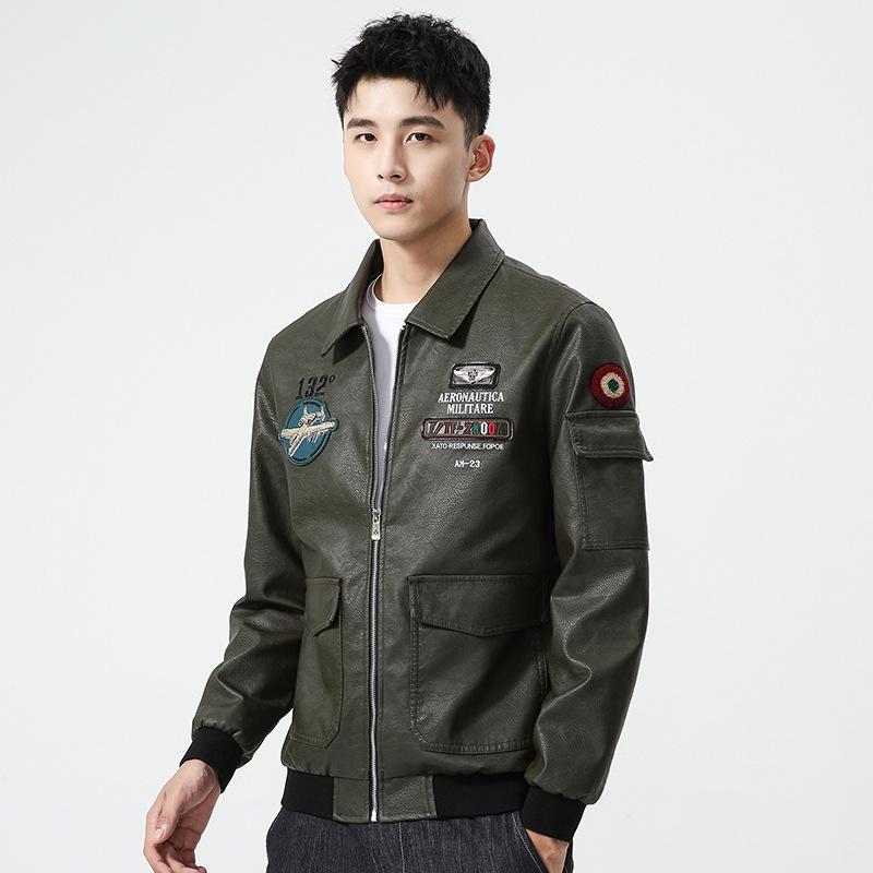 Leather Jacket Trendy and Handsome Spring and Autumn Leather Jacket Fashionable Street Korean Version Slim Retro Motorcycle Jacket L
Leather Jacket Trendy and Handsome Spring and Autumn Leather Jacket Fashionable Street Korean Version Slim Retro Motorcycle Jacket L
