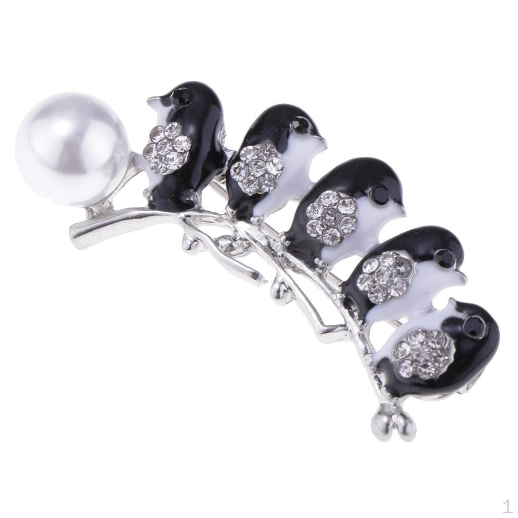 Alloy Brooch with Rhinestone Bird Pattern for Women Girls Gift Black White
Alloy Brooch with Rhinestone Bird Pattern for Women Girls Gift Black White