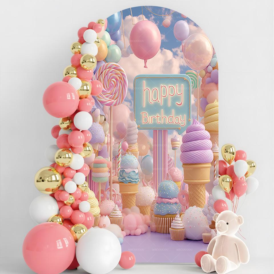 BEPAN Summer Dessert Ice Cream Theme Arched Background Girls Baby Shower Birthday Party Decoration Double SidedPrinting Stretch Fabric 1.6x3.9ft(50x120cm)
BEPAN Summer Dessert Ice Cream Theme Arched Background Girls Baby Shower Birthday Party Decoration Double SidedPrinting Stretch Fabric 1.6x3.9ft(50x120cm)