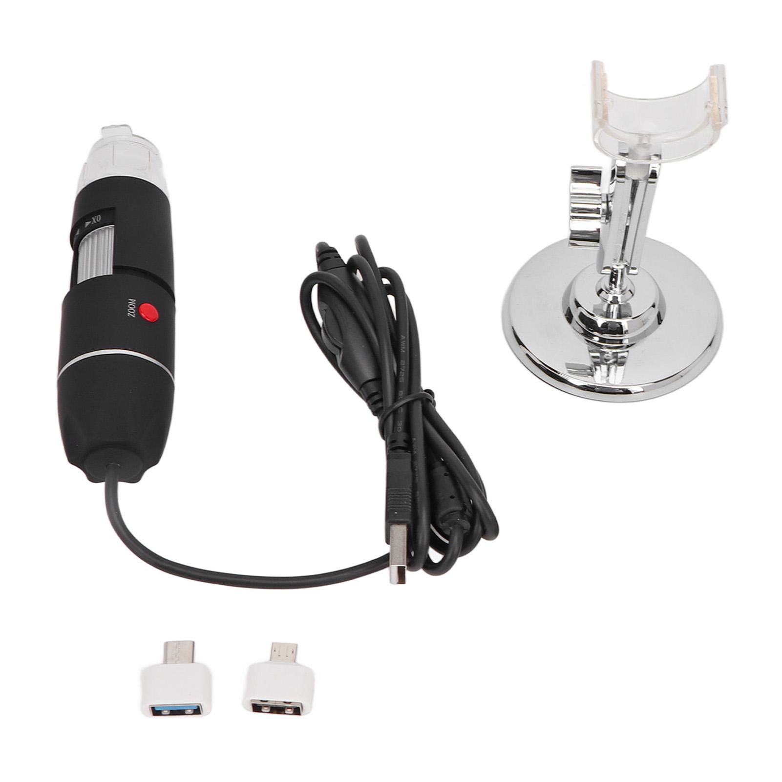 USB Digital Microscope 3 in 1 1600X 8 LEDs Adjustable Magnification Endoscope Camera with Holder
USB Digital Microscope 3 in 1 1600X 8 LEDs Adjustable Magnification Endoscope Camera with Holder