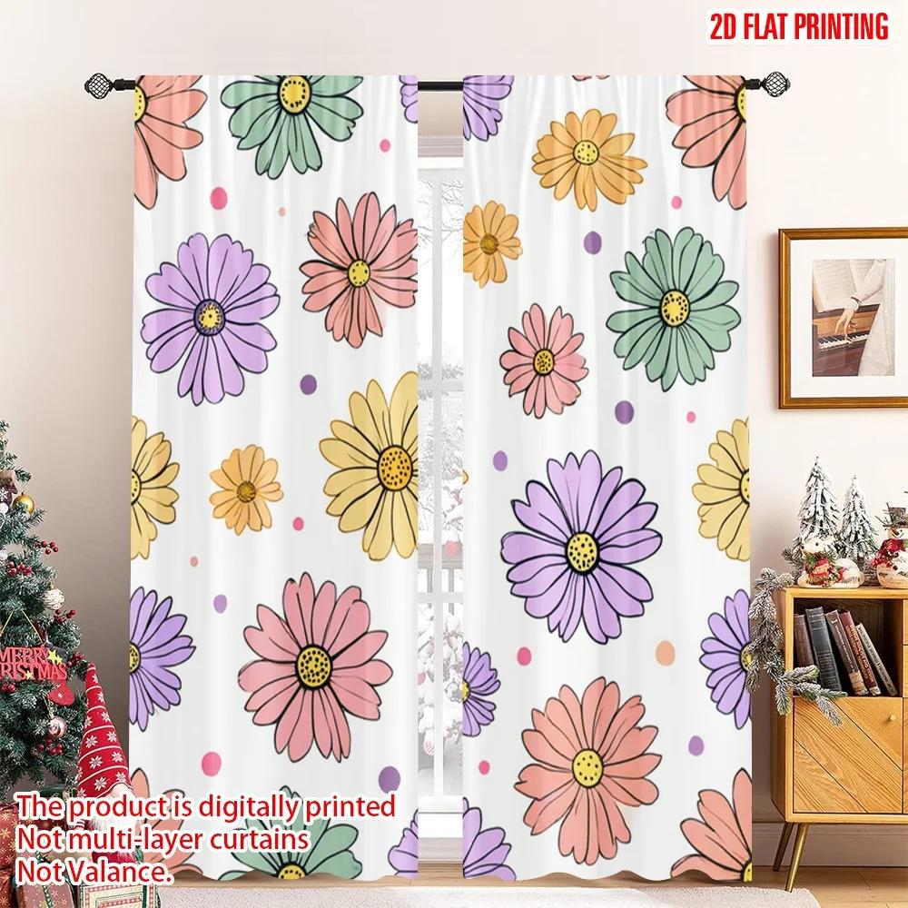 Set Of 2 Flat Printing Curtains Floral Watercolor Flower Illustration Digital Printed Polyester Drapes Festive Holiday Curtain Made W100*H70(CM)-Rod Pocket&2PCS
Set Of 2 Flat Printing Curtains Floral Watercolor Flower Illustration Digital Printed Polyester Drapes Festive Holiday Curtain Made W100*H70(CM)-Rod Pocket&2PCS
