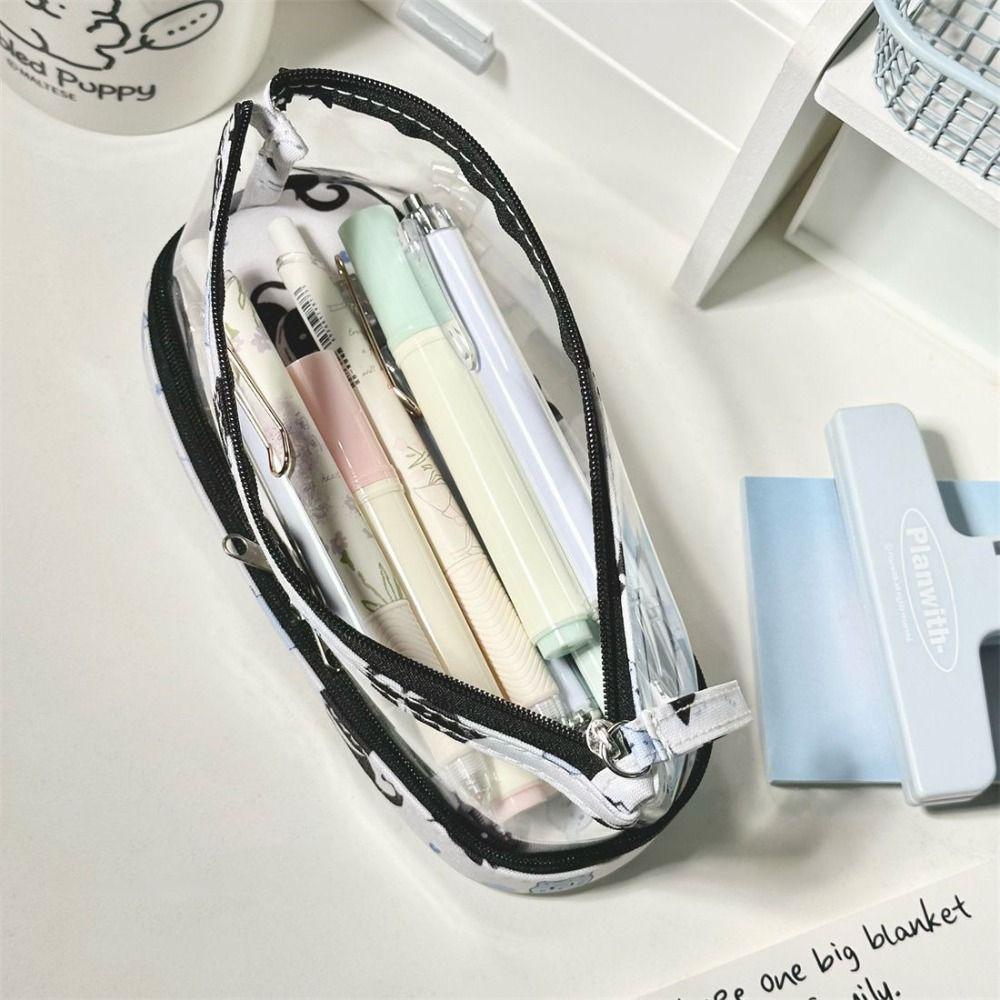 Canvas Student Pencil Pouch Minimalist Style Stationery Storage Bag Transparent Pencil Case School Style 2
Canvas Student Pencil Pouch Minimalist Style Stationery Storage Bag Transparent Pencil Case School Style 2