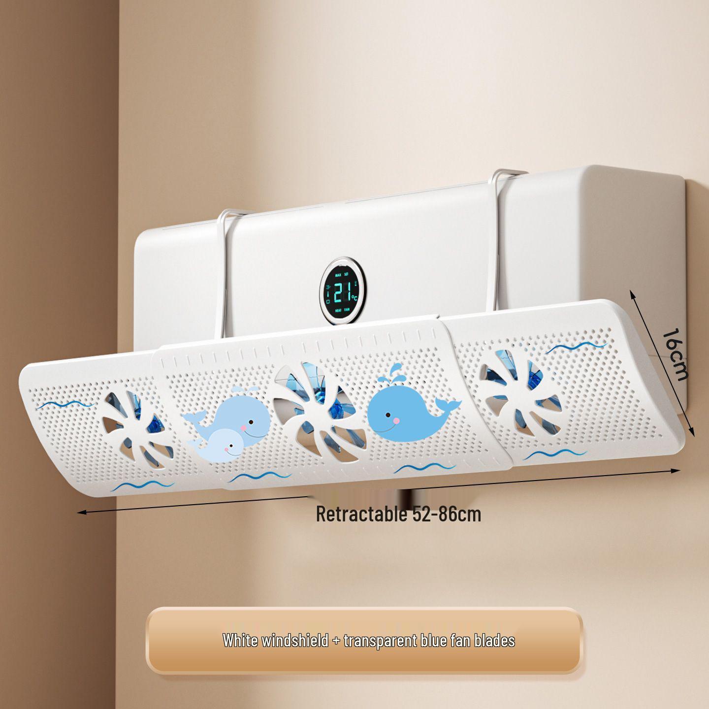 2025 Universal Wall-Mounted Air Conditioner Windshield Airflow Deflector Three-blade Deflector (White-Blue)
2025 Universal Wall-Mounted Air Conditioner Windshield Airflow Deflector Three-blade Deflector (White-Blue)