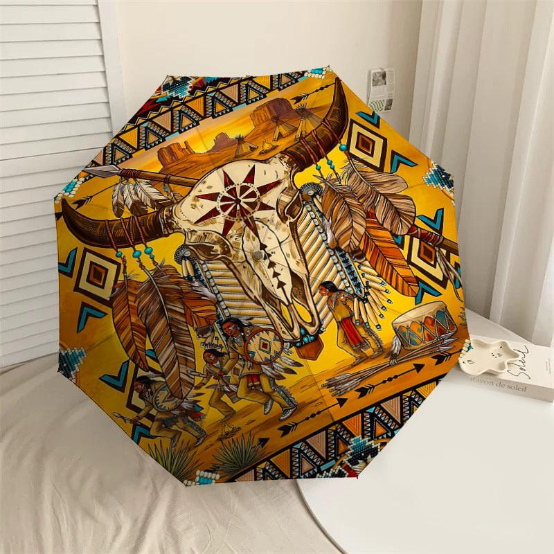 1PC Native American, Buffalo Skull Umbrella-8-Rib Reinforced Portable Folding Travel Suitable for All Seasons Outdoor Daily Use Is an Ideal Choice -K
1PC Native American, Buffalo Skull Umbrella-8-Rib Reinforced Portable Folding Travel Suitable for All Seasons Outdoor Daily Use Is an Ideal Choice -K